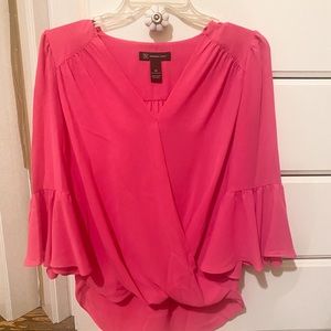 Bright pink blouse